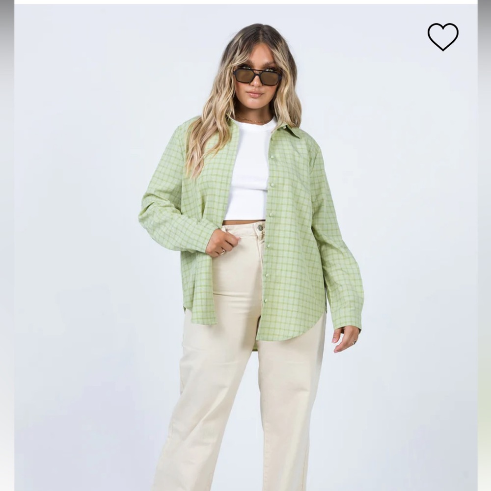 Princess Polly Preston shirt green